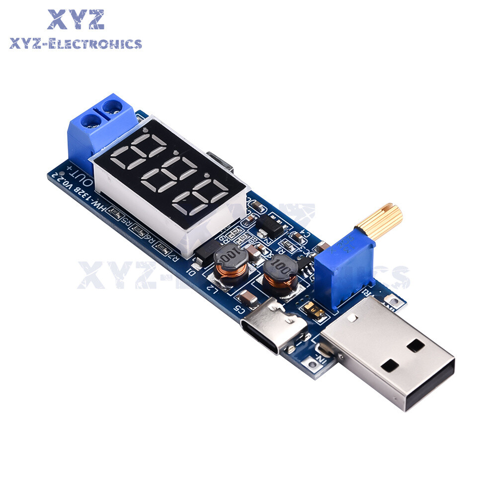 DC-DC 5V to 1.2V~24V USB Step UP/Down Boost Buck Adjustable Power Supply Module