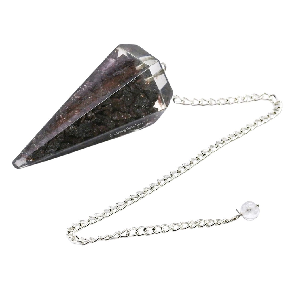 Hematite Orgone Crystal Pendulums