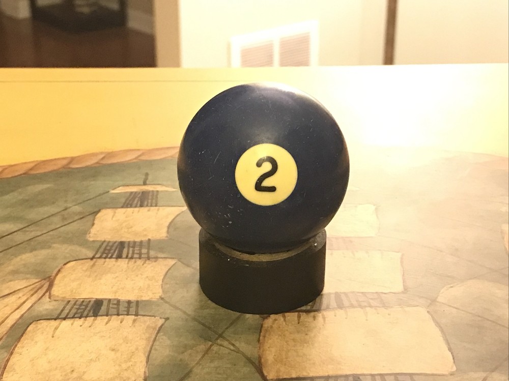 Vintage 2 1/4" Billiard #2 Two Solid Blue Standard Pool Ball