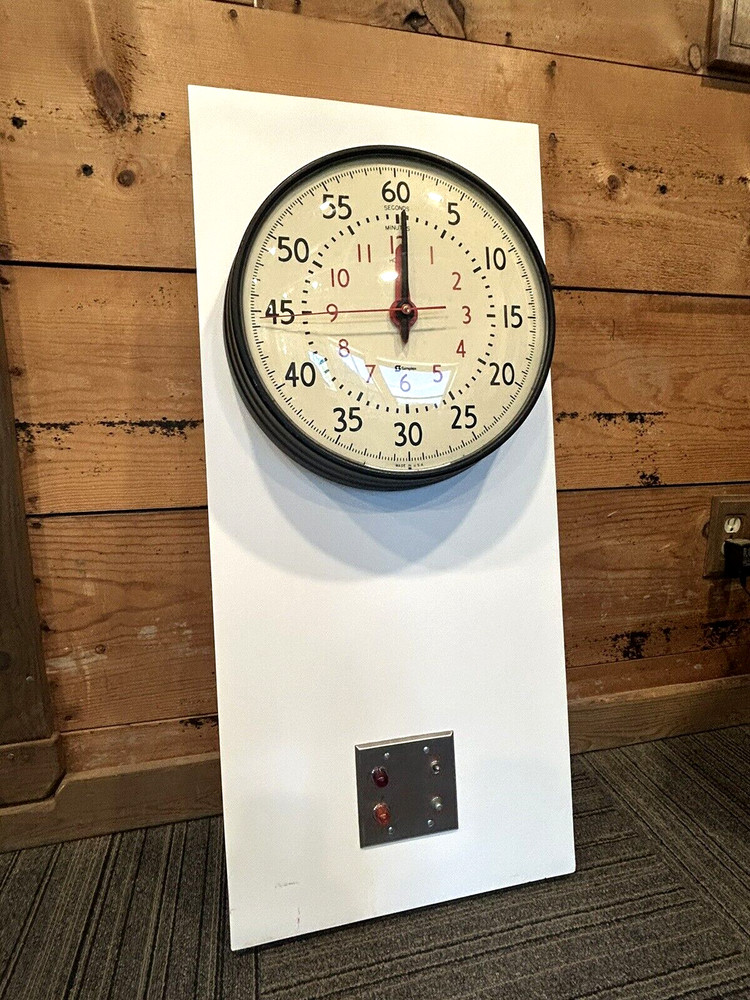 Vintage Original SIMPLEX Clock Timer & School Control Panel Board Sports