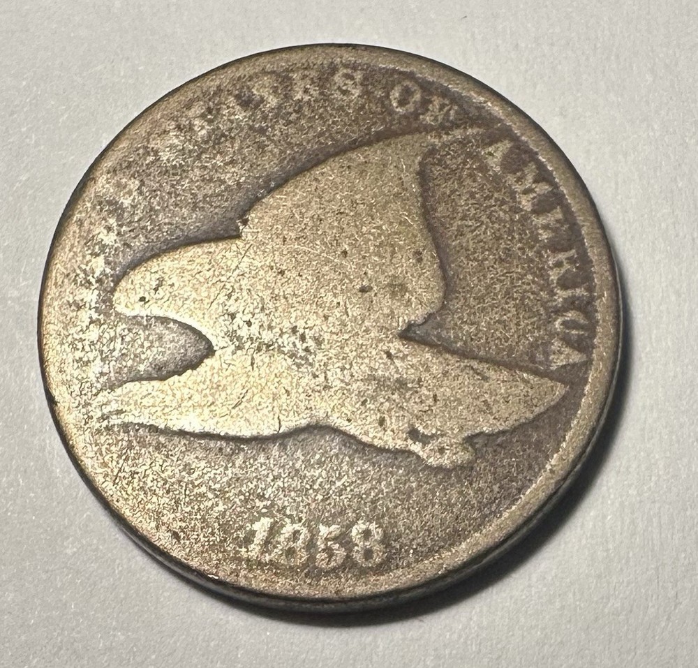 1858 Flying Eagle Cent SL Small Letters Good Condition ORIGINAL COIN!