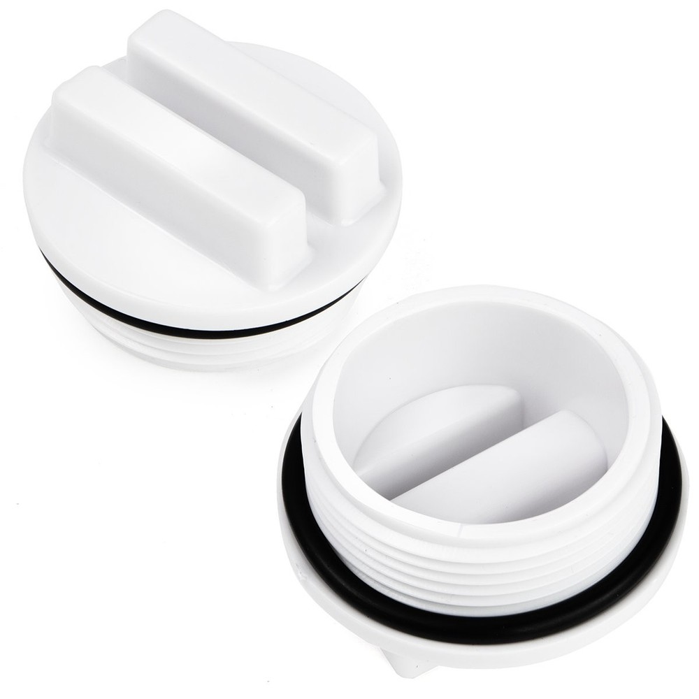 XtremepowerUS Universal 1.5" Pool Plug Cap Threaded 1-1/2" 1PC, White & Black