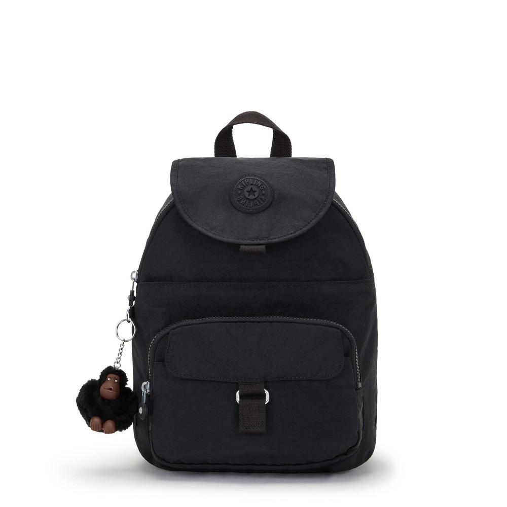 Women's Queenie Backpack with Adjustable Straps, Monkey Keychain, Top Handle