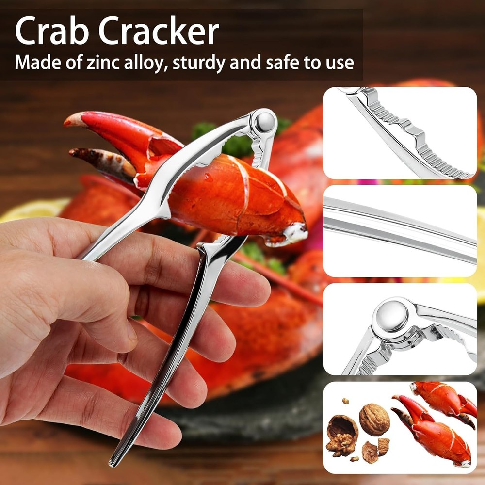 Professional Seafood Cracker and Sheller Set: 9 Durable Tools for Easy Serving
