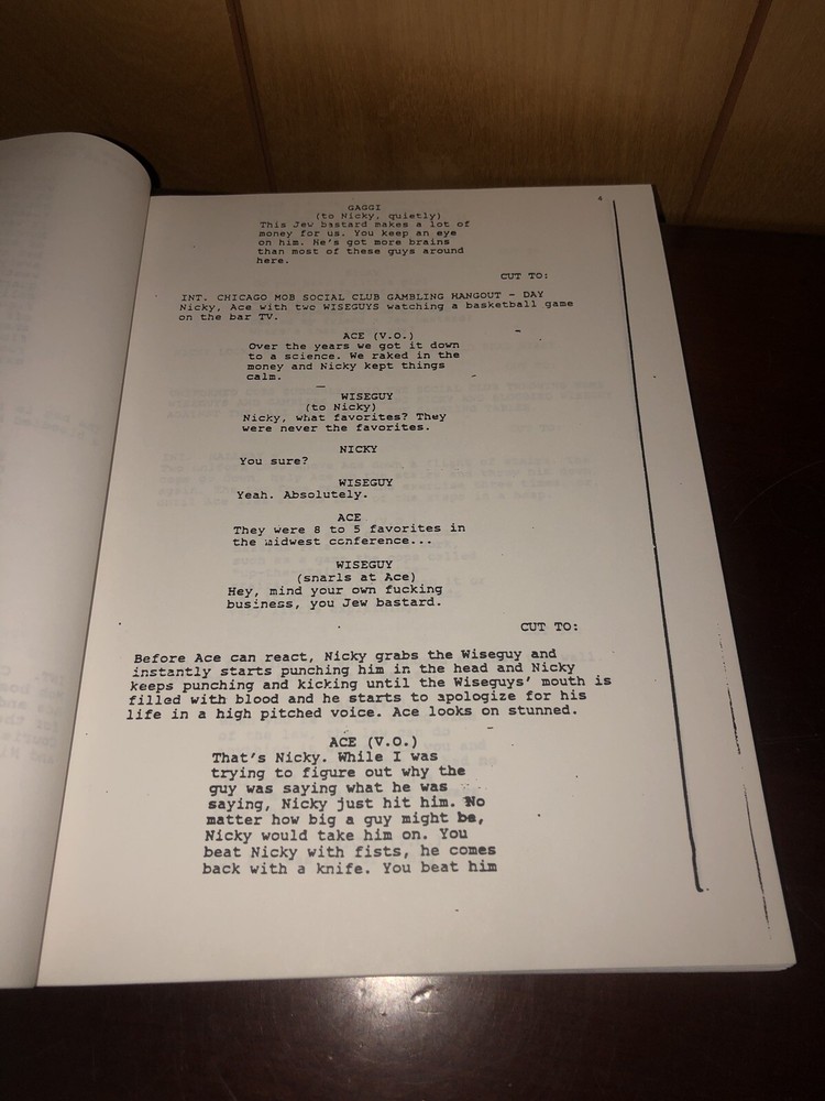 CASINO Movie Script Press Release