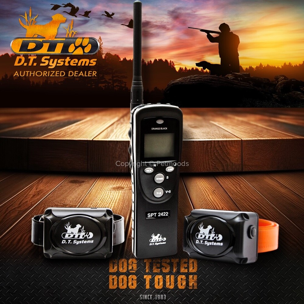 DT Systems SPT2422 Super Pro e-Lite Long Range Remote 2-Dog Training Collars