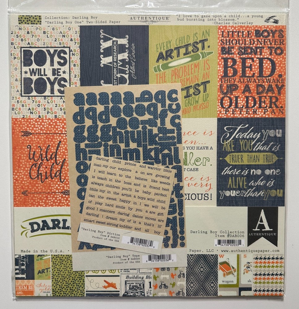 Authentique 12x12 Paper Pack-Variations-Smitten, Darling, Treasure, or Genuine