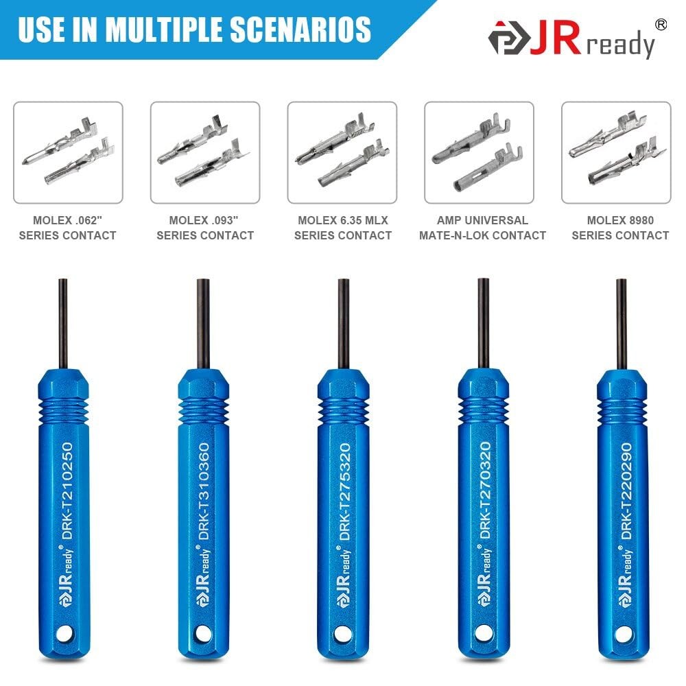 JRready ST5228 Extractor Tools,Removal Tools Kit for JST/AMP .062" /Molex...