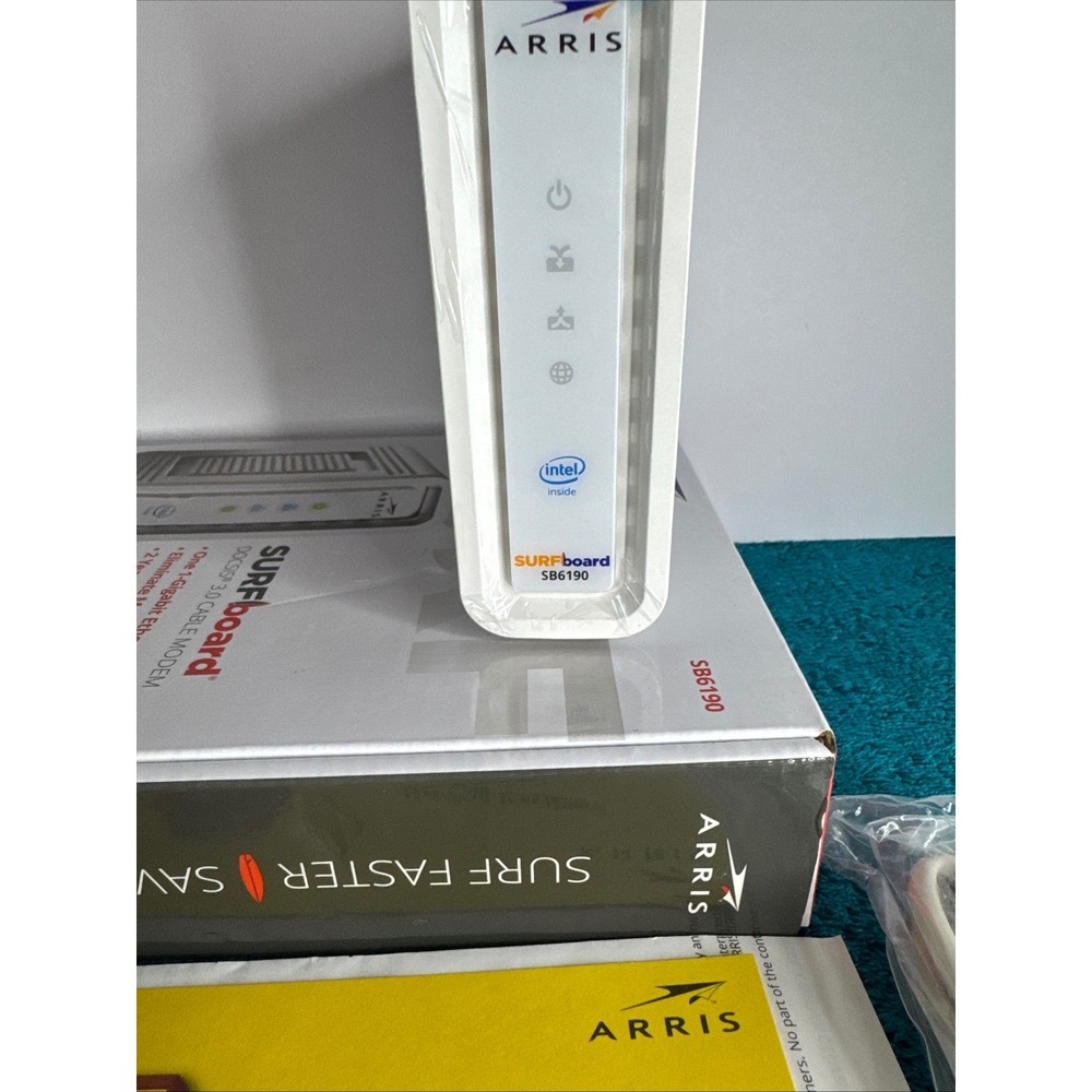 ARRIS SURFboard SB6190 DOCSIS 3.0 Cable Modem Intel Inside White - Ships Free