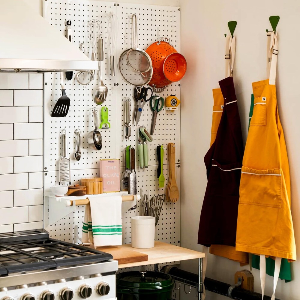 2 Pcs Pegboard, Metal Pegboard Wall Panels - Pegboard Wall Organizer System -...