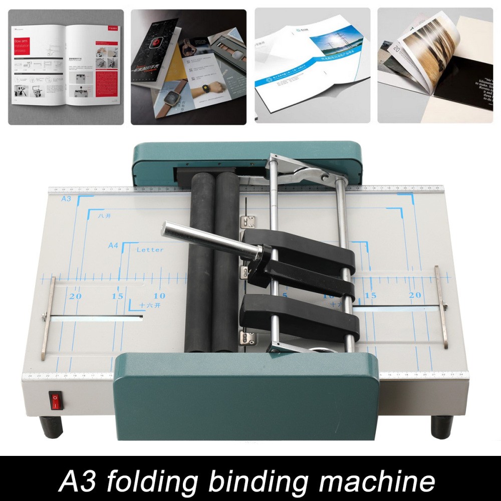Automatic Booklet Maker Electric Binding Folding Machine Book Folding Machine US