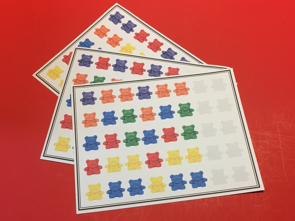 (3)Bears Pattern Mats - Learning Mats - Laminated - Pre school Kindergarten