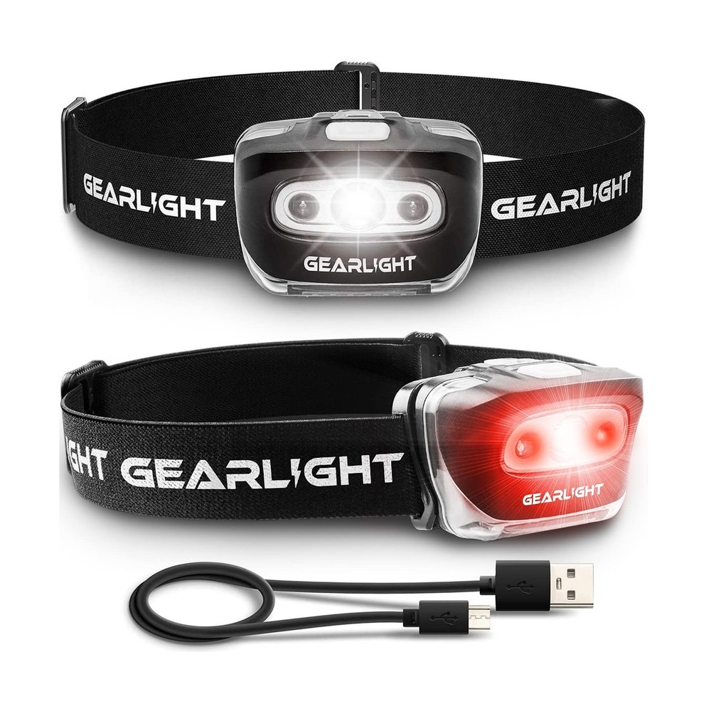 GearLight USB Rechargeable Headlamp Flashlight - S500 Running, Camping, and ...