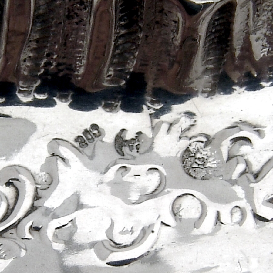 Small Heart Form Tray Figural Scenic Design 800 Silver
