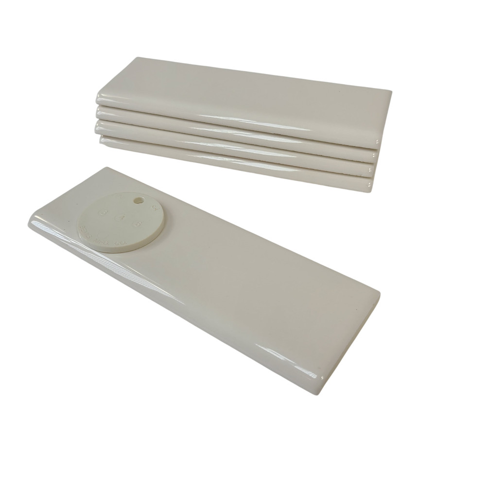 Light Bone Biscuit Ceramic Tile Bullnose Subway Backsplash 6x2 Classic Color 346