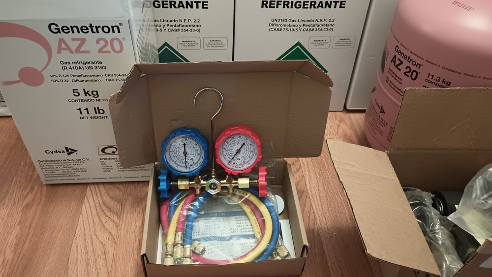 AC Manifold w/ Refrigerant line set 410a compliant