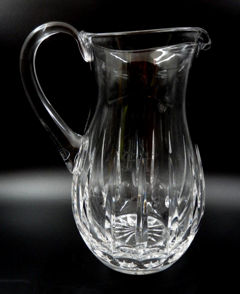 ATLANTIS CRYSTAL 8-1/2" TALL CLEAR TATTOO PATTERN PITCHER