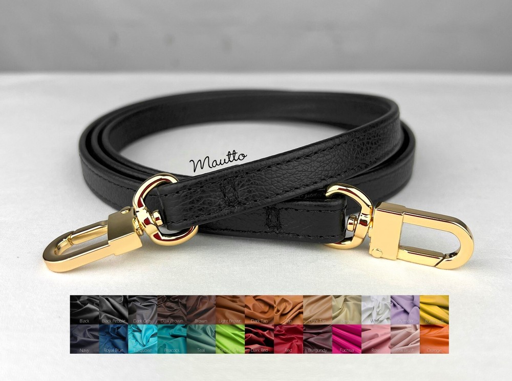Soft Leather Crossbody Purse Strap - Customize Leather Color