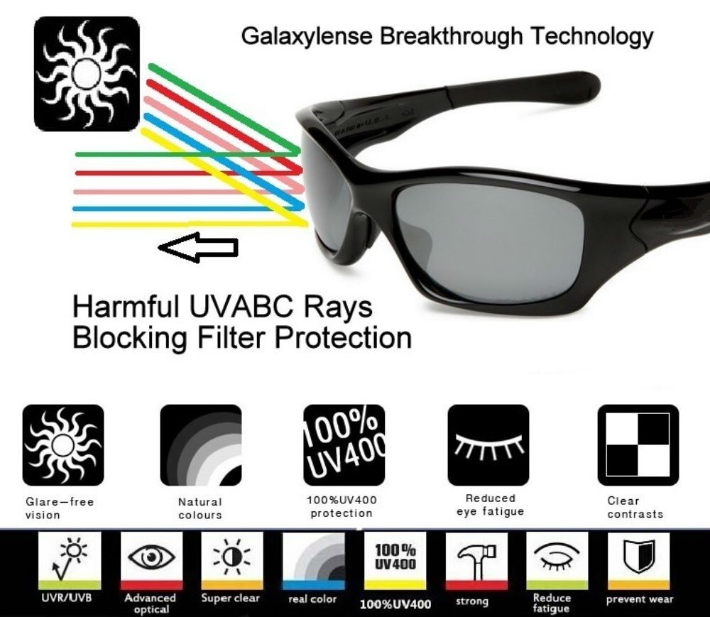 Galaxy Replacement Lenses For Oakley Half Jacket XLJ Sunglasses Black Polarized