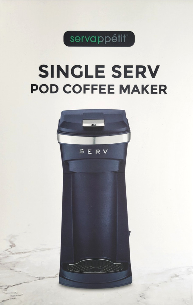 Servappetit Single Serv POD COFFEE MAKER, Blue