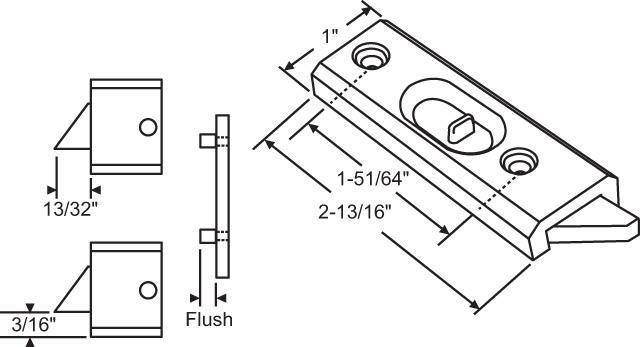 Tilt Window Latch Assembly, White - Set - Right and Left Hand