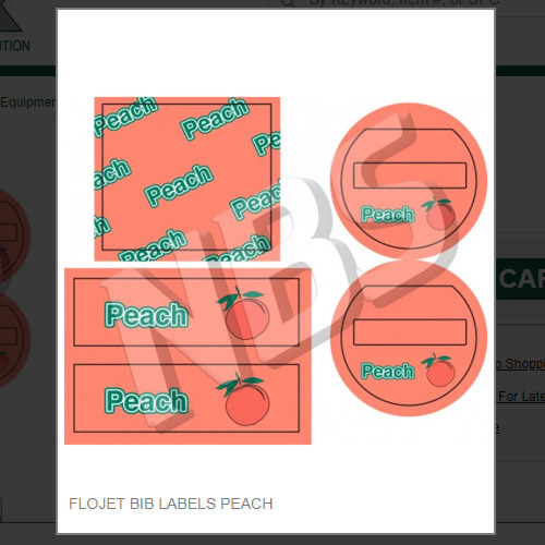 FLOJET BIB LABELS PEACH # CP051456D