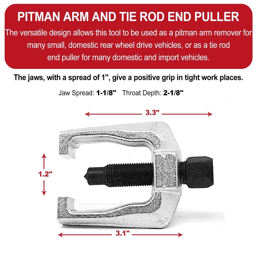 FEXON 5pcs Front End Service Tool 5-in-1 Ball Joint Separator, Pitman Arm Red
