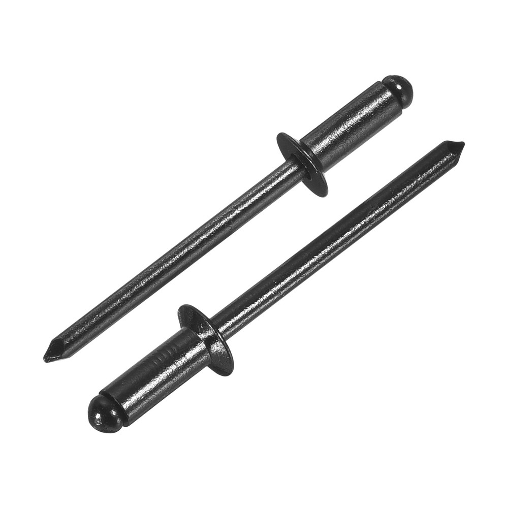 100Pcs 5/32"x3/8" Aluminum Blind Rivets, Countersunk Head Split Rivets, Black
