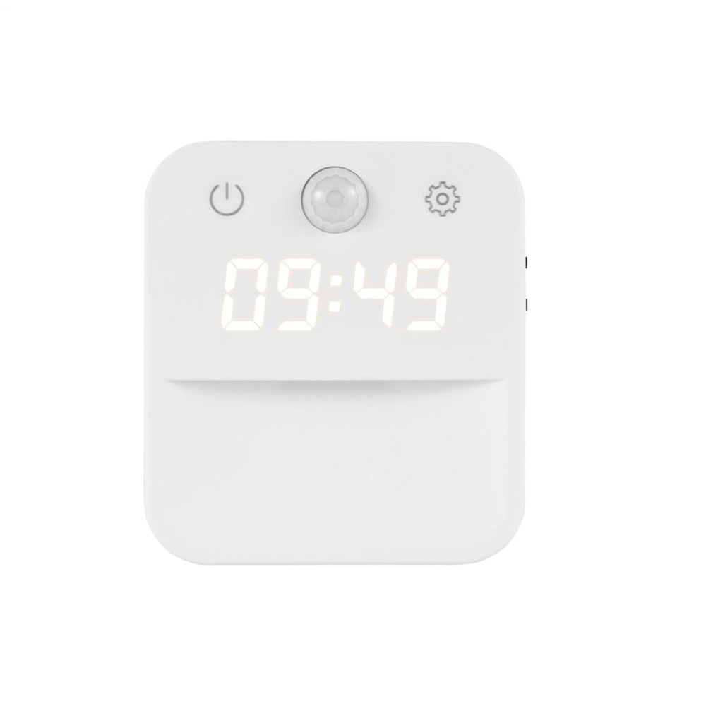 Motion Sensor Night Light Lighting Device With Clock DisplayDimmable Hallway