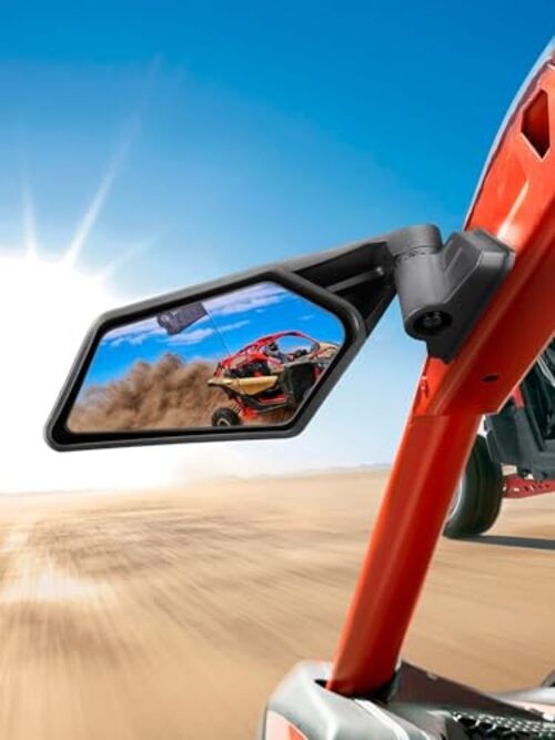 X3 Side Mirrors, Adjustable Folding Maverick X3 Side Mirrors Compatible with