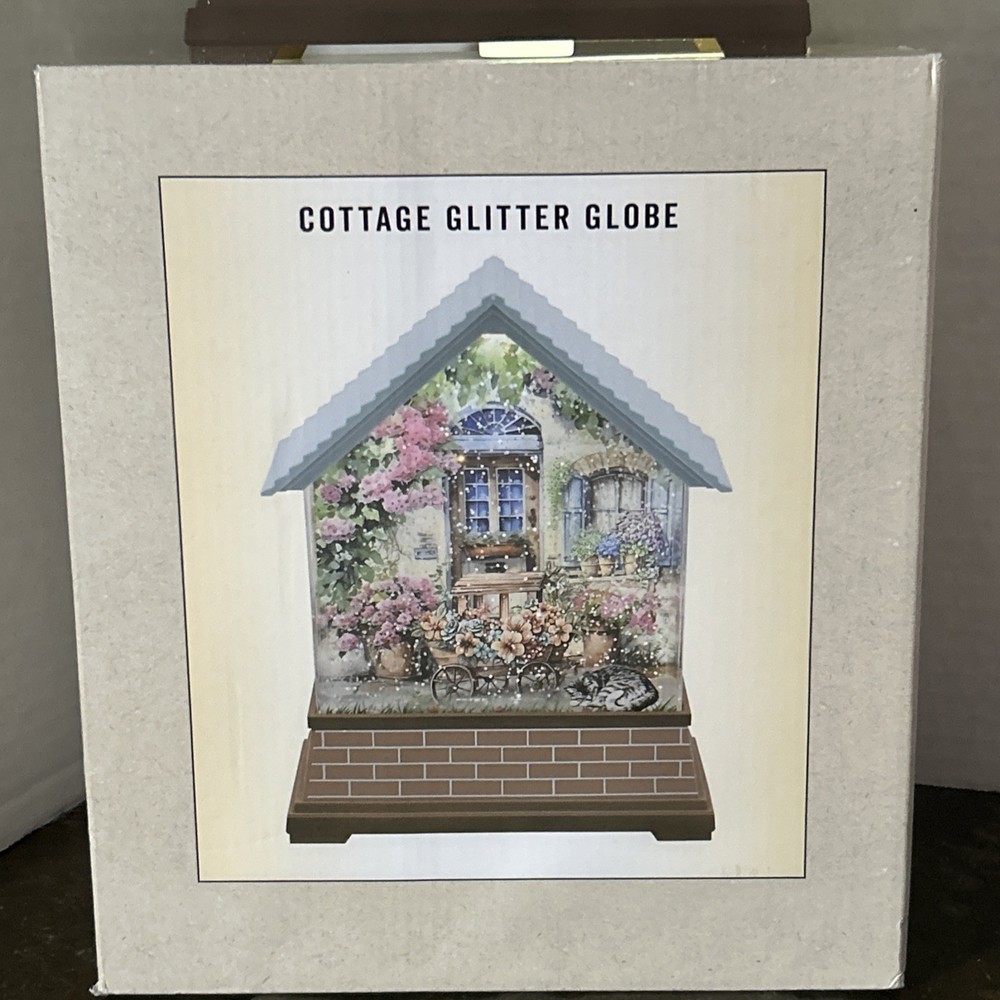 Cottage Glitter Globe by Cracker Barrel - New