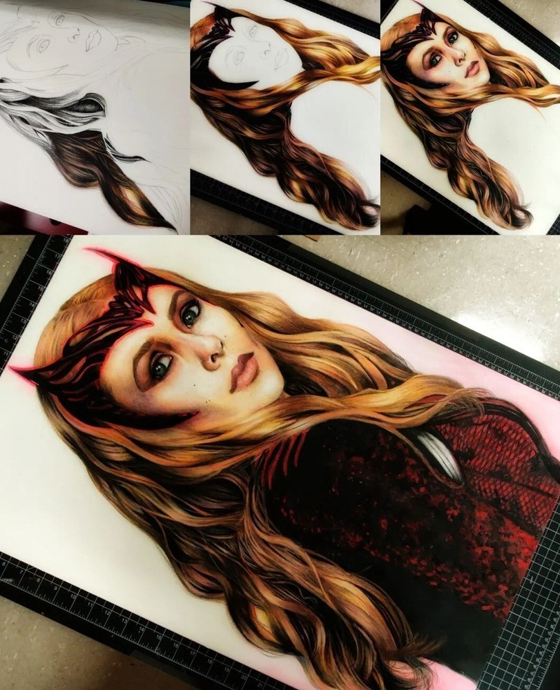 Scarlett Witch Original Drawing