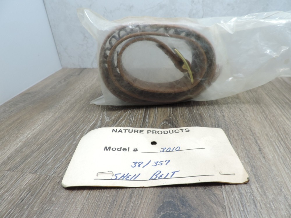Nature Products Brown Leather Shell Belt 38/357 Model 3010