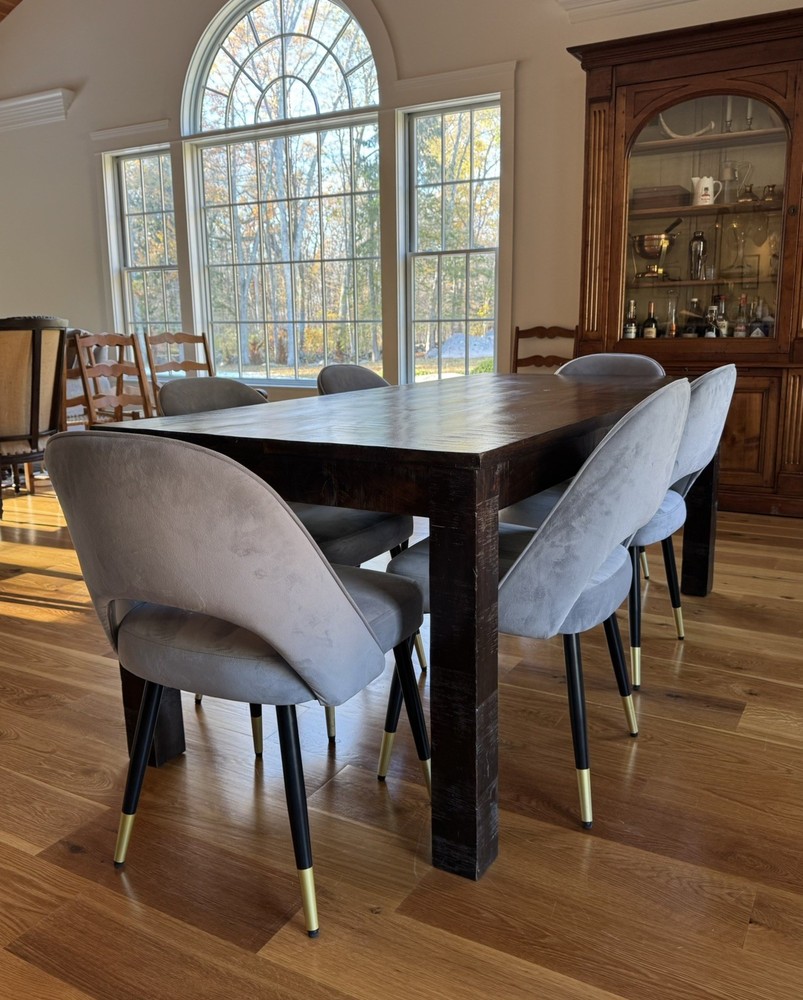 FDW FDC-FB164 Upholstered Dining Chair - Gray