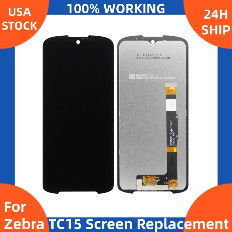 100% For Zebra TC15 Scanner LCD Display Touch Screen Digitizer Assembly Panel