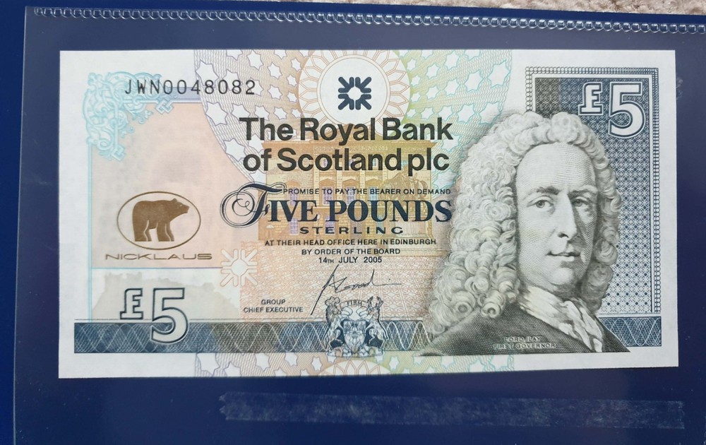 JACK NICKLAUS £5 SCOTLAND NOTE LIMITED EDITION UNCIRCULATED COMMEMORATIVE A