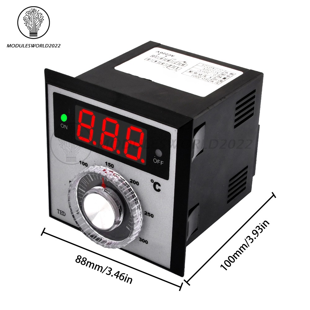 AC 220V TED-2001 K-type Temperature Controller Digital Thermostat Relay Output
