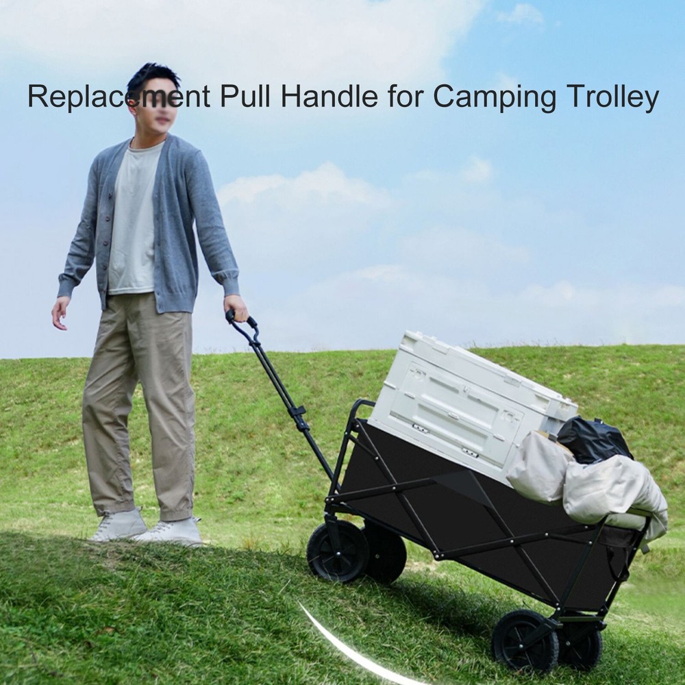 Wagon Cart Pull Handle Spare Replacement Telescoping Rod for Camping Trolley