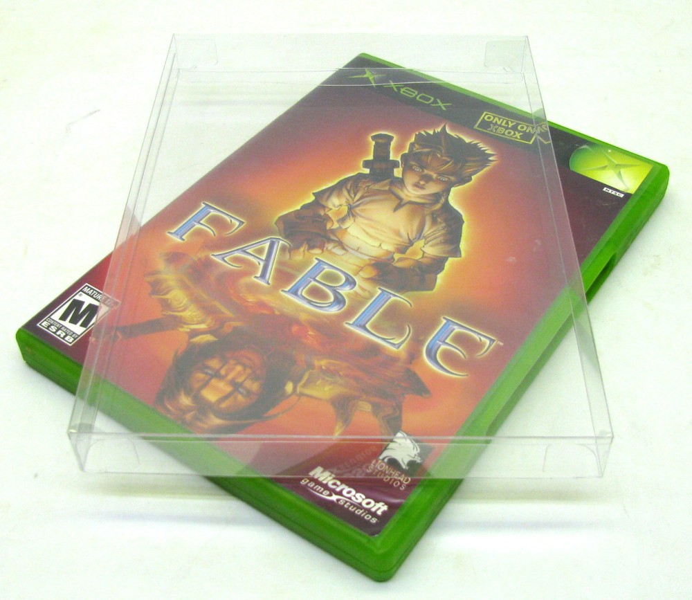 1X MICROSOFT XBOX CIB GAME -CLEAR PLASTIC PROTECTIVE BOX PROTECTORS CASE SLEEVE