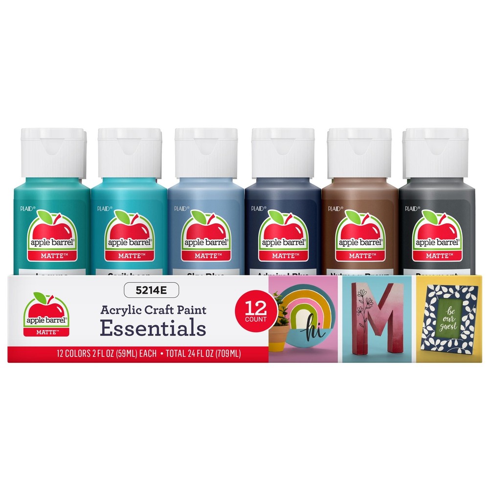Acrylic Craft Paint, Matte , Essentials, 2 fl oz, 12 Pc