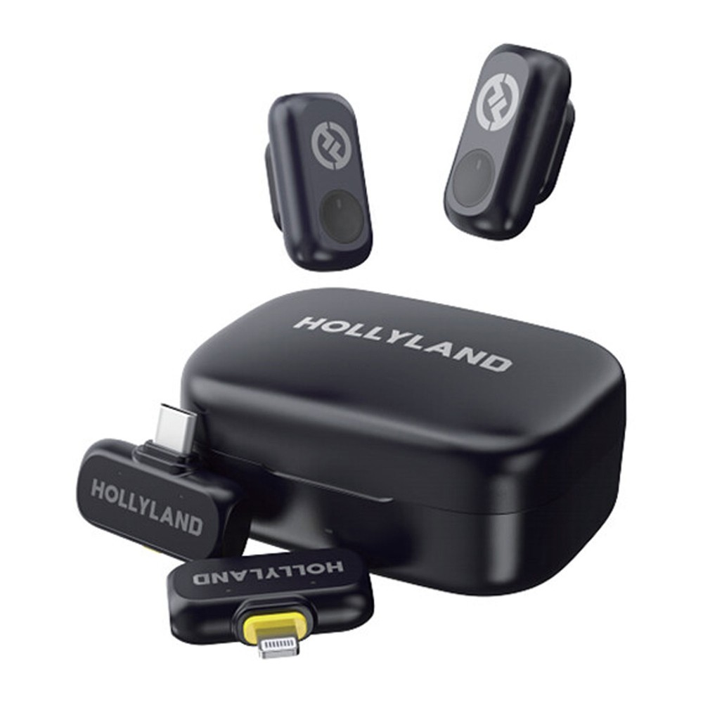 Hollyland LARK A1 Combo Wireless Microphone System (Space Gray) Podcast Bundle