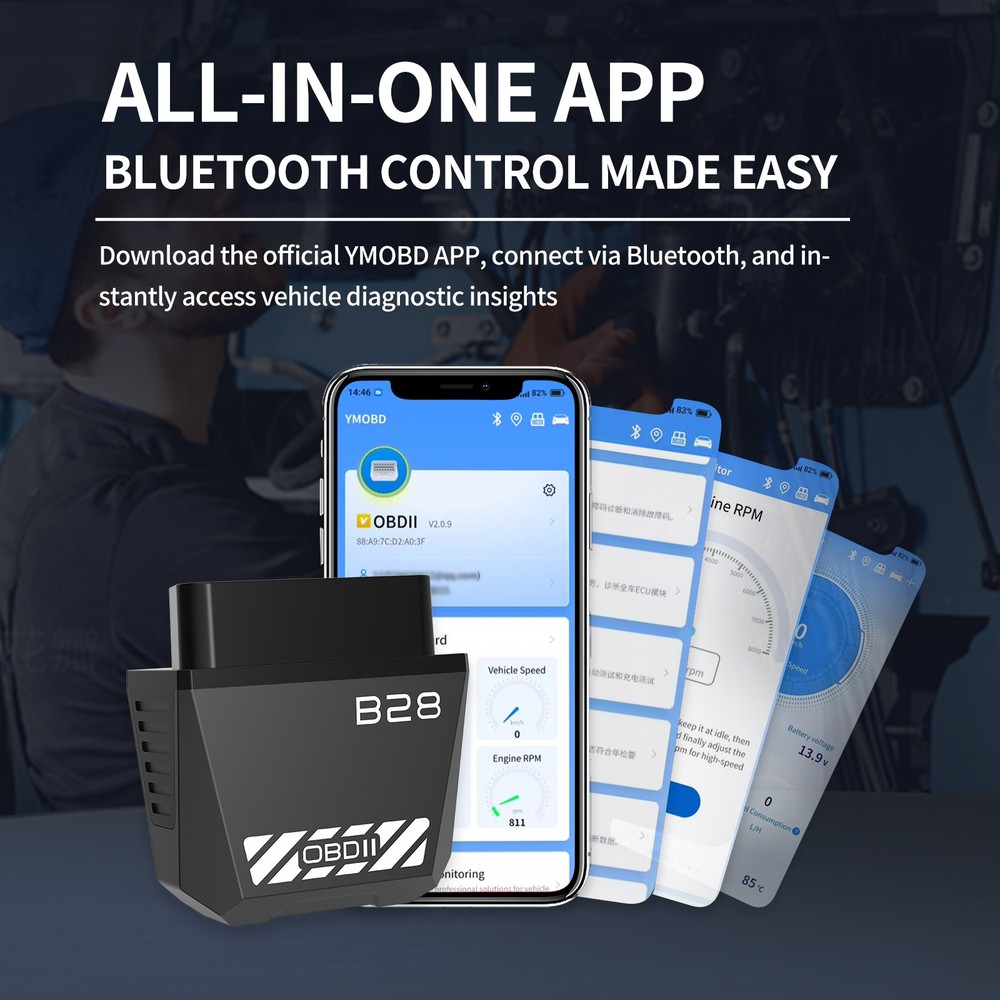 For Ram 3500 2011-2025 OBD2 Scanner Bluetooth Car Code Reader Car Diagnostic