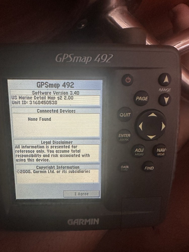 GARMIN GPSMAP 492 Color 5" Chartplotter preloaded US Coastal charts
