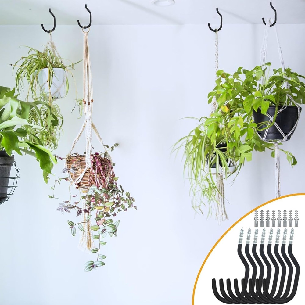 Versatile Garage Hooks for Bikes & More - 6 Pack, Easy No Drill Installation