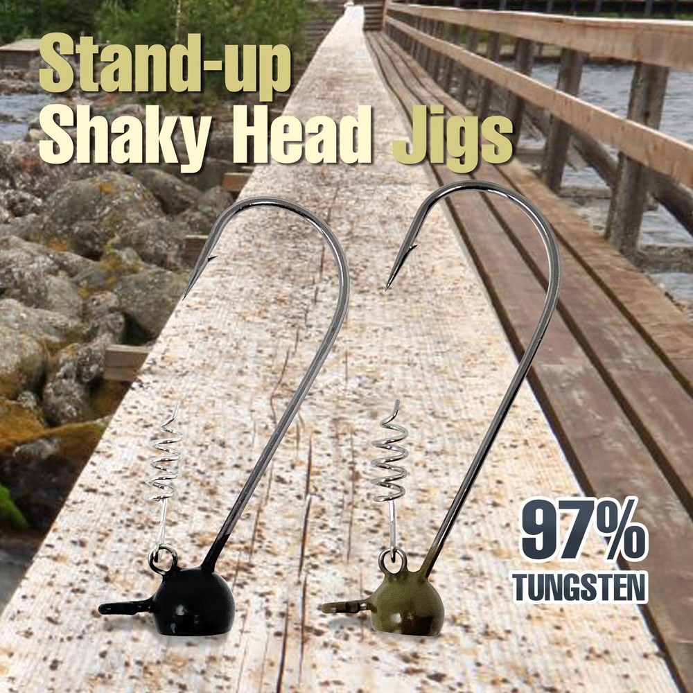 Stand Up Shaky Head Black 3/16