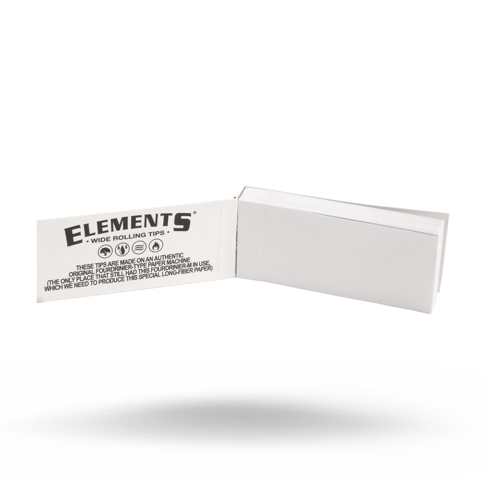 Elements Wide Rolling Tips | Non-Perforated 50 Ct