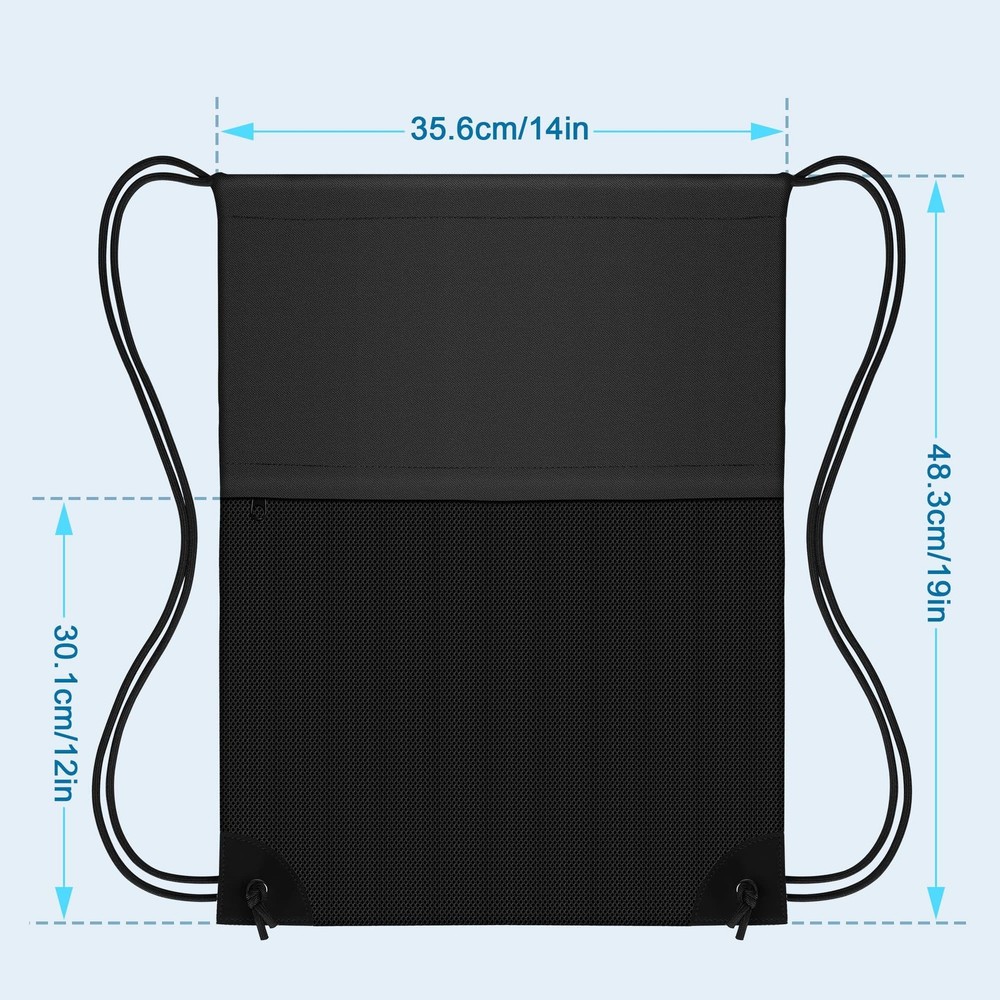 TILYMOL Drawstring Backpack Gym Bag - String for 20L, 1 Pack-black