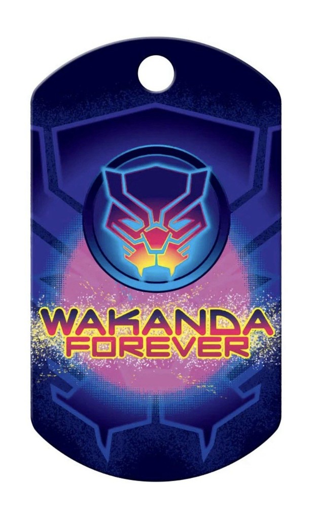 MARVEL Black Panther Wakanda Forever Blank Pet ID Tag 5 Pack