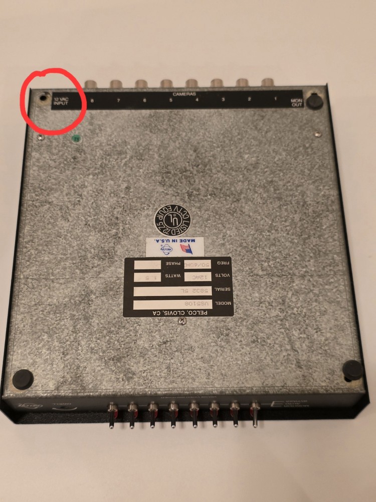 Pelco VS5108 Video Switcher (A8/F)