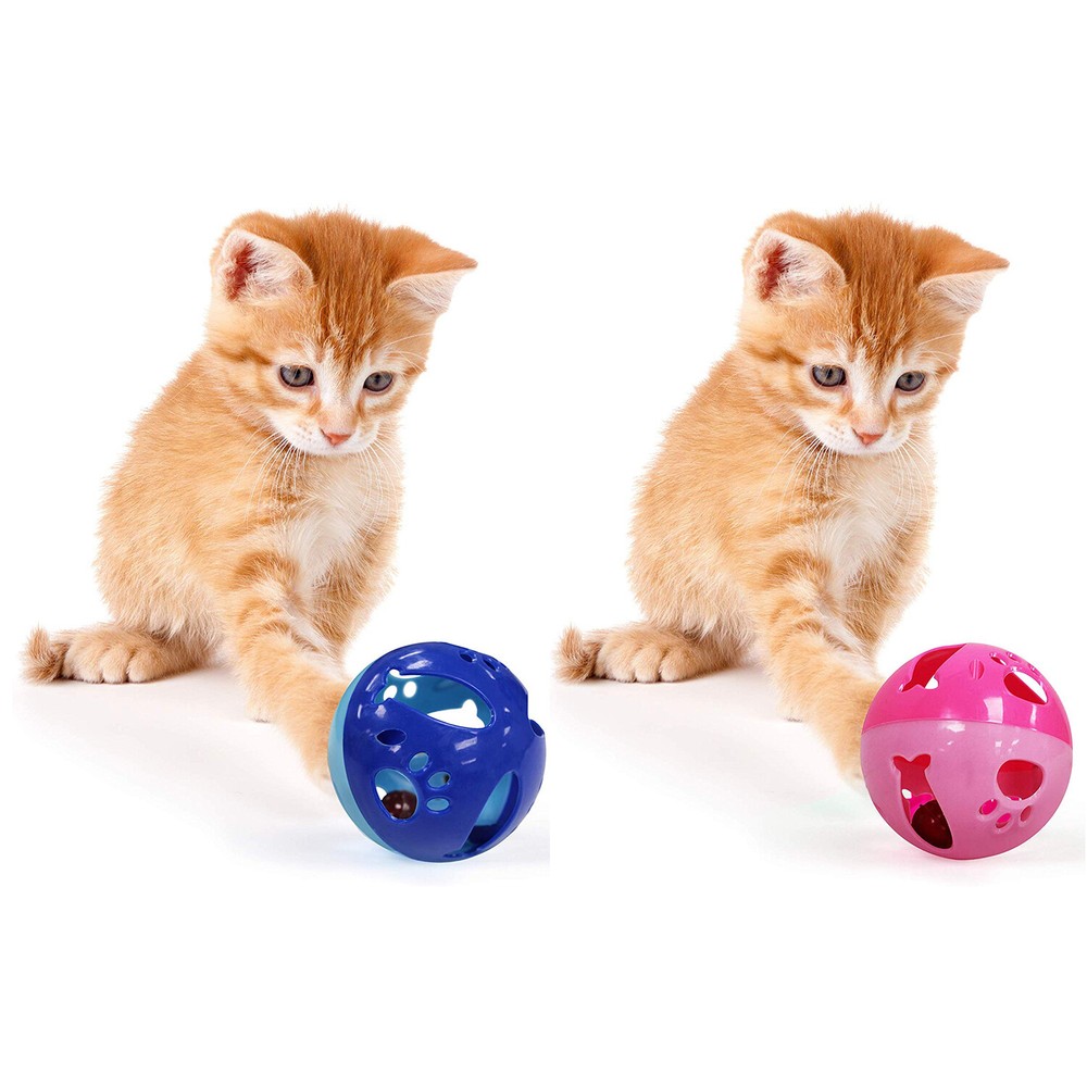Pets First Large Cat Ball Toy with Ringing Bell Inside Interactive Cat Toy